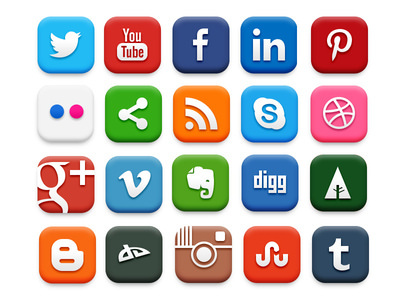 social media buttons